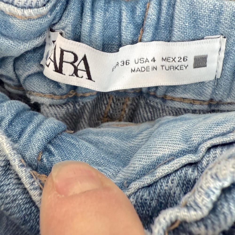 Zara High Waist Paperbag Jeans - Picture 10 of 14